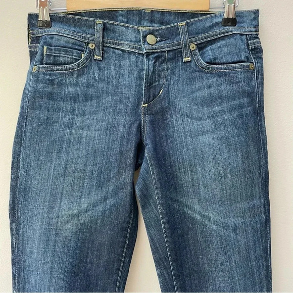 Citizens of Humanity Straight Cut Dark Indigo Blue Wash Denim Jeans Size 26 - Picture 2 of 13